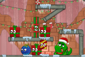 《怪物吃糖果圣诞选关版》游戏画面1