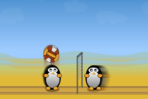 《双人企鹅排球》游戏画面1