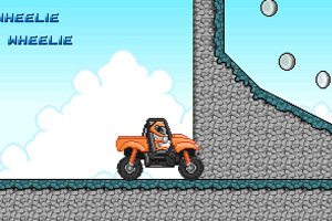 《橙色摩托车赛车》游戏画面1
