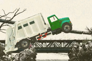 《垃圾车雪地收垃圾》游戏画面1