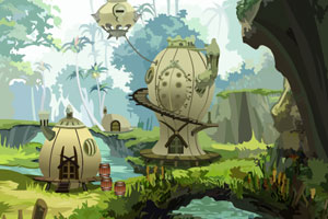 《丛林中的村庄逃脱》游戏画面1