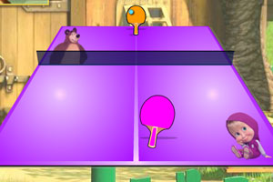 《玛莎和熊打乒乓》游戏画面1