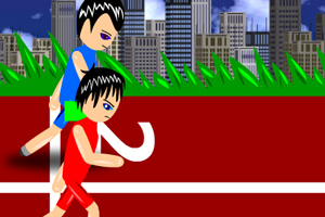 《双人跨栏赛跑》游戏画面1
