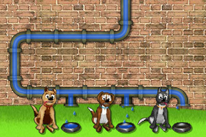 《小狗喝水》游戏画面1