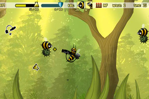 《蜜蜂大战邪恶黄蜂》游戏画面1