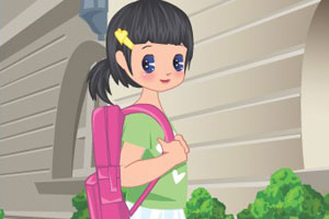 《小女孩去上学》游戏画面1