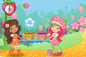 《草莓公主接草莓》游戏画面1