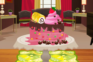 《巧克力蛋糕装饰》游戏画面1