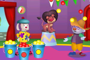《小丑抛彩球》游戏画面1