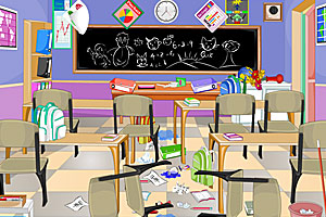 《清洁凌乱的教室》游戏画面1