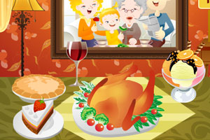 感恩节大餐桌
