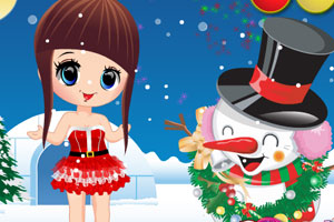 《女孩和圣诞雪人》游戏画面1