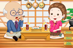 《爷爷奶奶吃寿司》游戏画面1
