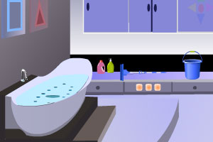 《紫色浴室逃脱》游戏画面1