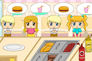 《可爱女生汉堡店》游戏画面1
