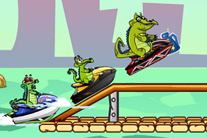 《小鳄鱼摩托艇》游戏画面1