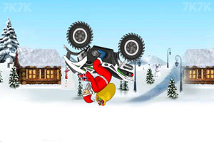 《圣诞老人冰山摩托》游戏画面9