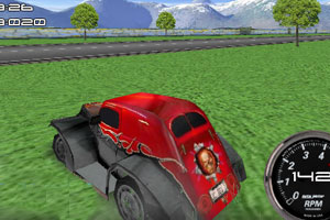 《3D大脚赛车无敌版》游戏画面1