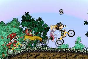 《疯狂单车争霸赛2无敌版》游戏画面1