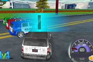 《3D警车追逐赛无敌版》游戏画面1