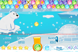 《北极熊泡泡龙》游戏画面1