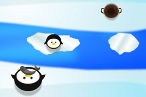 《冬季企鹅过河》游戏画面1