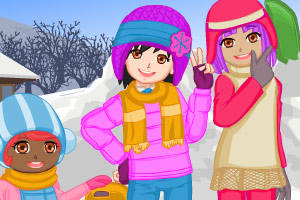 《可爱冬季孩童装》游戏画面1