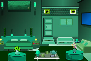 《逃离黑暗绿色客厅》游戏画面1