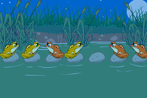 青蛙过河游戏