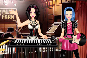 《女子键盘乐队换装》游戏画面1