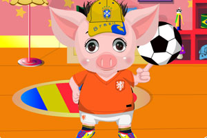 《装扮足球小猪》游戏画面1