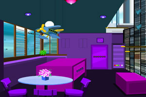 《紫色调房间逃脱》游戏画面1