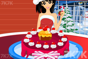 《圣诞美女做蛋糕》游戏画面3