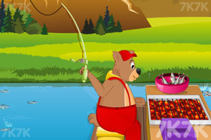 《小熊的河边烤鱼摊》游戏画面2