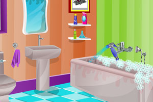 《怪物高打扫浴室》游戏画面1