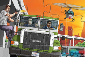 《狂飙的卡车拼图》游戏画面1
