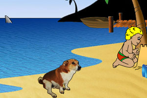 《小狗海边逃脱》游戏画面1