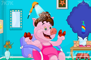 《小猪去美发》游戏画面1