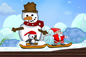 《圣诞老人滑板大赛》游戏画面1