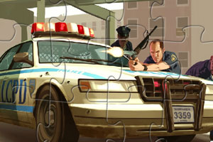 《GTS警车拼图》游戏画面1