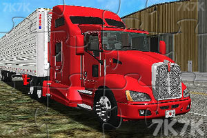 《大型载货卡车拼图》游戏画面1