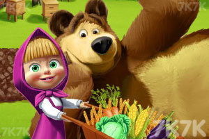 《玛莎和熊农场种植》游戏画面1