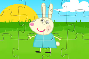 《可爱小白兔拼图》游戏画面1