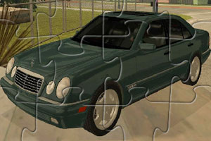 《奔驰E420汽车拼图》游戏画面1