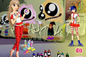《时尚的涂鸦女孩》游戏画面1