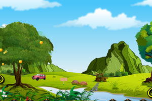 《汽车逃离风景草坪》游戏画面1