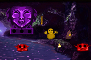 《逃离神秘红色洞穴》游戏画面1