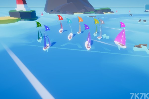 《风吹帆船比赛》游戏画面1