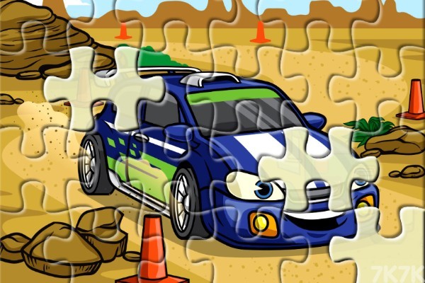 《卡通车拼图》游戏画面2
